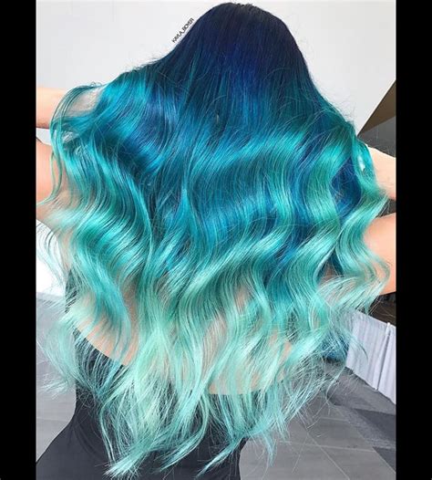 Blue hair ombre ocean hair | Ombre hair color, Ombre hair, Brown ombre hair