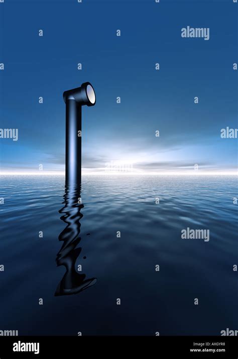 periscope U Boot Sehrohr Periskop aus dem Wasser schauend Stock Photo ...