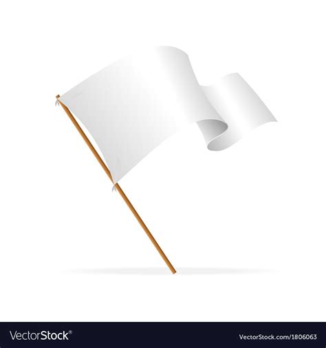 White flag Royalty Free Vector Image - VectorStock