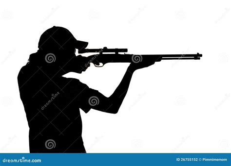 Silhouette of a Young Man Shooting Stock Photo - Image of young, ball: 26755152