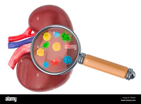 Forschung und Diagnostik von Nierenerkrankungen Konzept. Menschliche ...