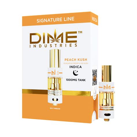 Peach Kush - Indica - 1000mg | Dime Industries | Cartridge - Jane