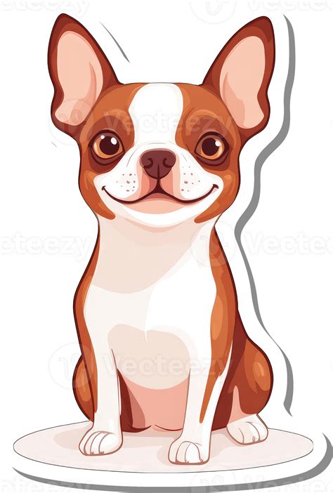 Adorable Brown and White Boston Terrier Puppy Sitting 55382203 PNG