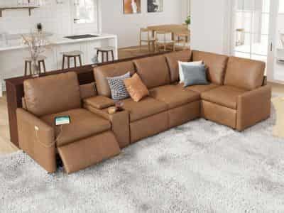 Top 5 Best Leather Reclining Sectional Sofas 2025 | Finerecliners.com