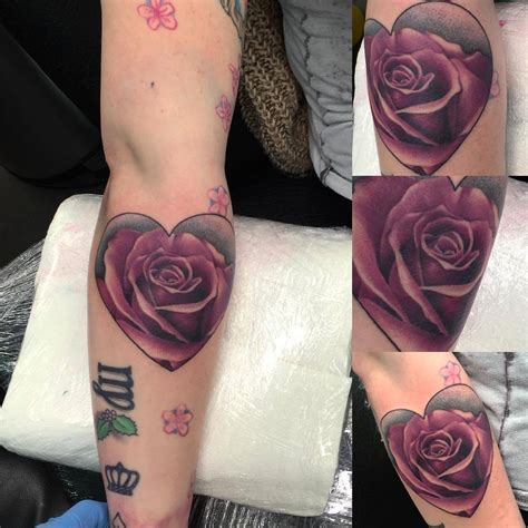 hearts  roses tattoos