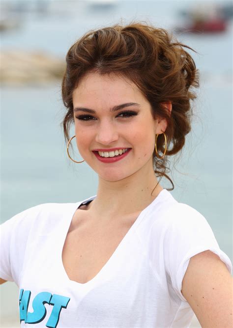 Lily James With Brown Hair at Phillip Pusey blog