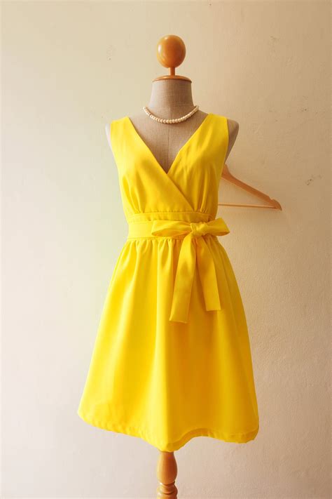 Lemon Yellow Wedding Guest Dress 2021 | PrestaStyle