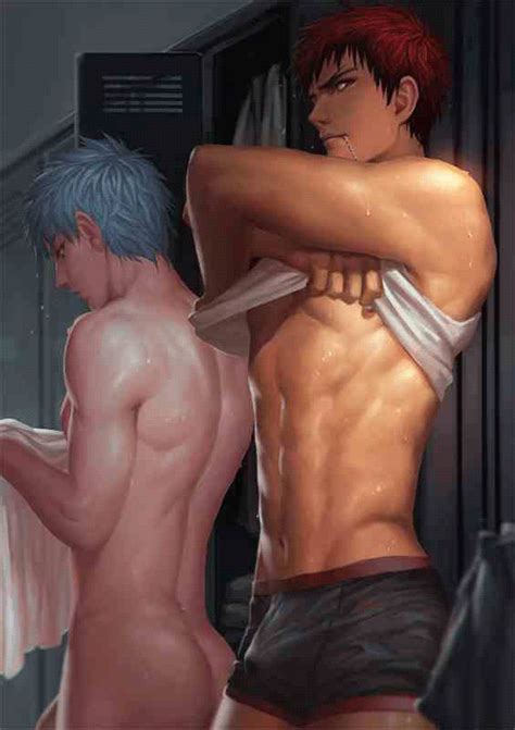 kuroko tetsuya and kagami taiga (kuroko no basuke) drawn by penguin