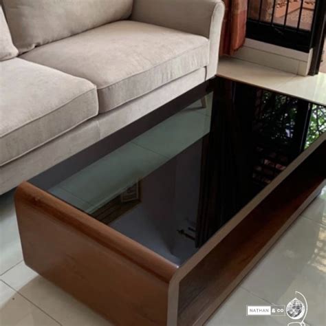 jual meja ruang tamu minimalis modern kayu jati jakarta utara