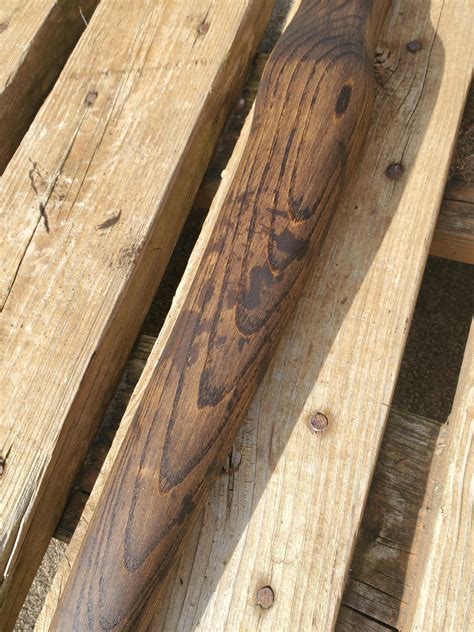I sanded and stained some table legs I bought off craigslist and this