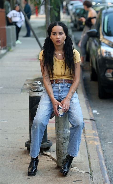 ZOE KRAVITZ on the Set of High Fidelity in New York 07/31/2019 – HawtCelebs