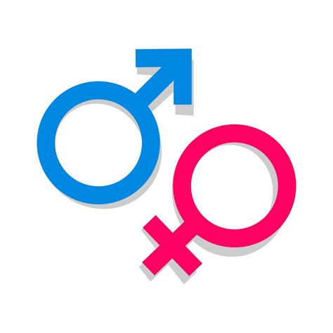 Male female icons. Gender symbol vector. Male and female symbols
