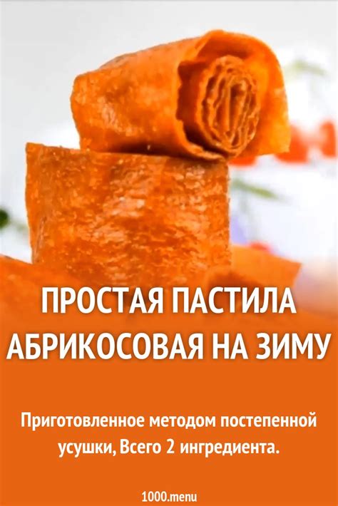 Простая пастила абрикосовая на зиму рецепт с фото пошагово - 1000.menu