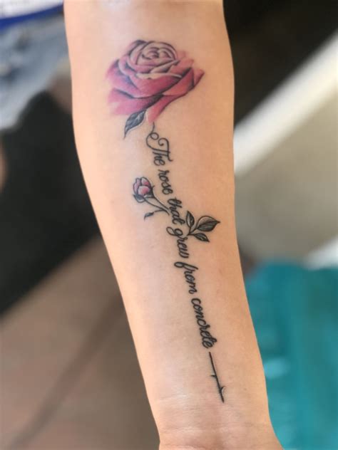 The Rose That Grew From Concrete Tattoo