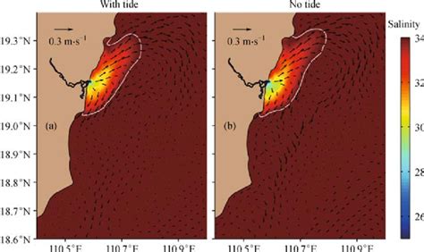 simulated surface plume  current structures   august