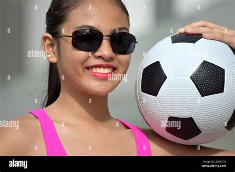 With Soccer Ball Stock Photo - Alamy