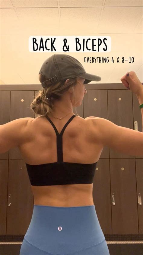 Back & Biceps workout 🏋️‍♀️ in 2022 | Workout videos, Arm workout, Back ...