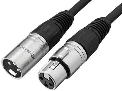 Amazon Basics Standard XLR Male to Female Balanced Microphone Cable ...