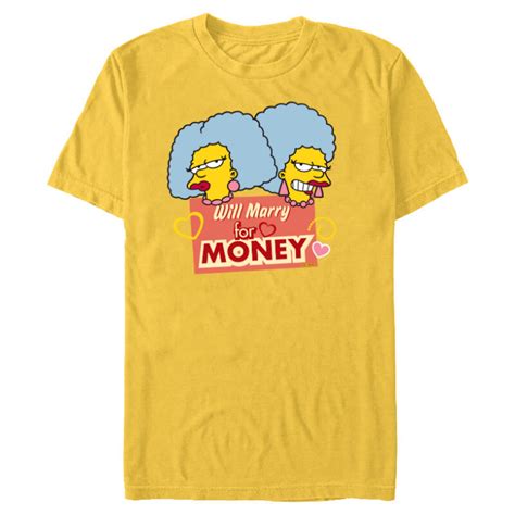 The Simpsons Patty and Selma Will Marry for Money Retro - Short Sleeve