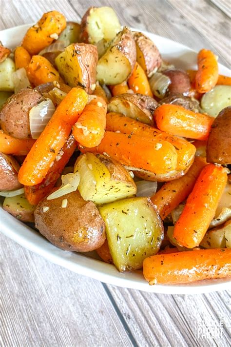 bake potato carrots easy roasted potatoes carrots onions