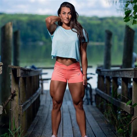 Natural muscular female Brigitte Goudz - Strong Girl Abs