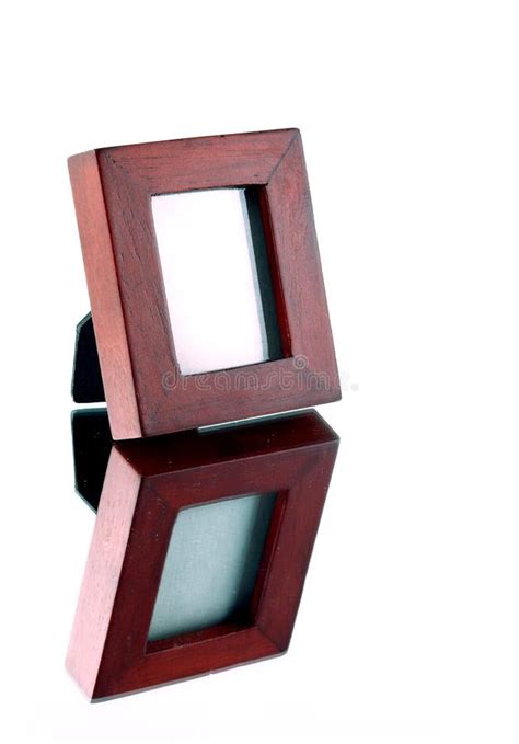 frame  mirror stock image image  frame mirror wooden