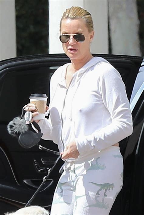 Nicollette Sheridan Braless & See Through Outdoors Pictures