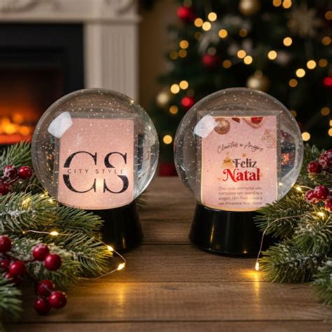 Globo De Neve Personalizado - Globo de Neve Personalizado com Foto +frase+ Luz de Led | Elo7