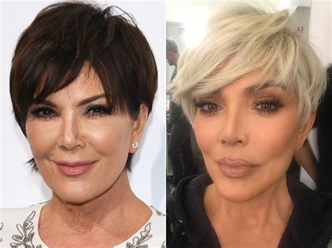 kris jenner debuts  blonde pixie cut