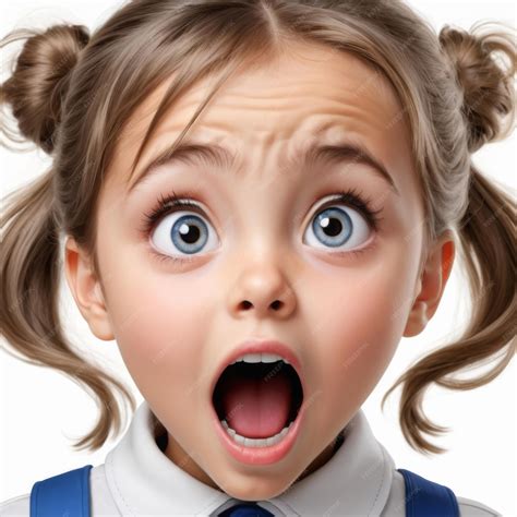 A girl with a surprised expression on her face | Premium AI-generated image