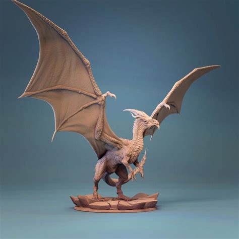 Ancient White Dragon Miniature, by Lord of the Print // 3D Print on ...