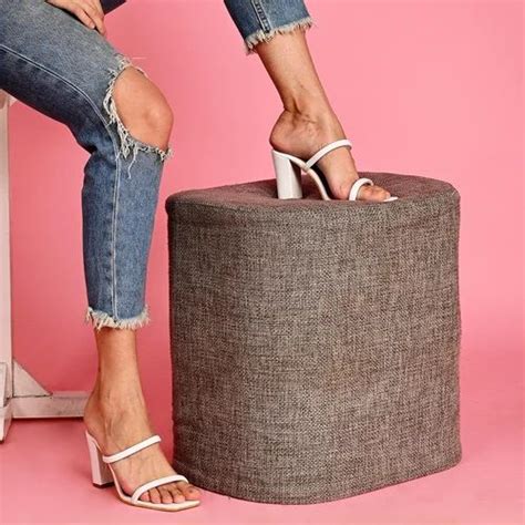 dual strap  block high heels white  slip sole   price