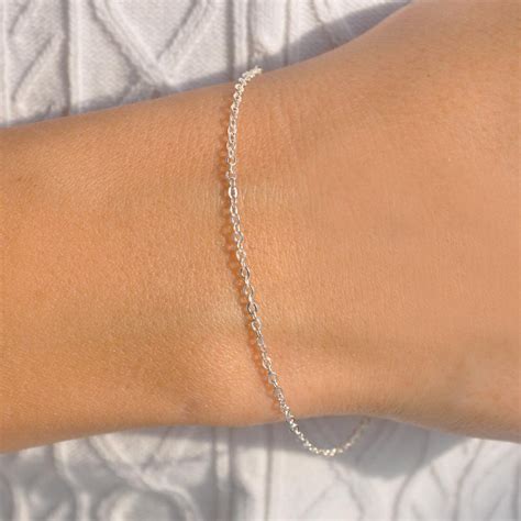 Silver Chain Bracelet - Etsy