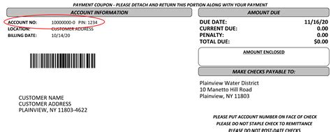 sample bill 2 – Plainview Water District