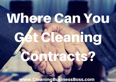 how to get cleaning contracts