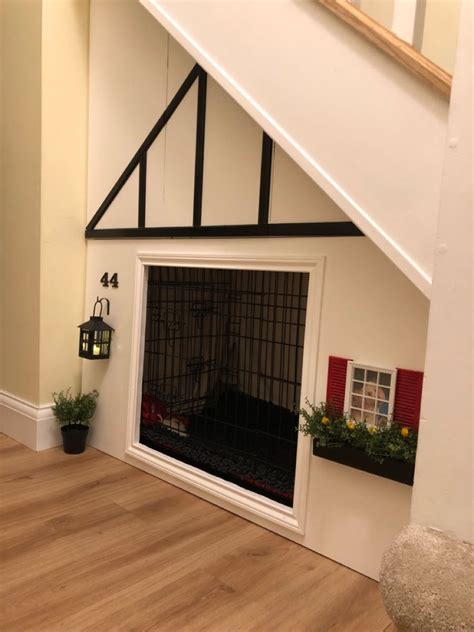 DIY dog house | Under stairs dog house, Dog house diy, Dog rooms