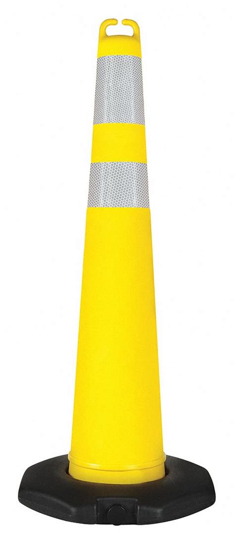 GRAINGER APPROVED Traffic Cone, 42 in Cone Height, Yellow, Polyethylene - 45YJ67|45YJ67 - Grainger