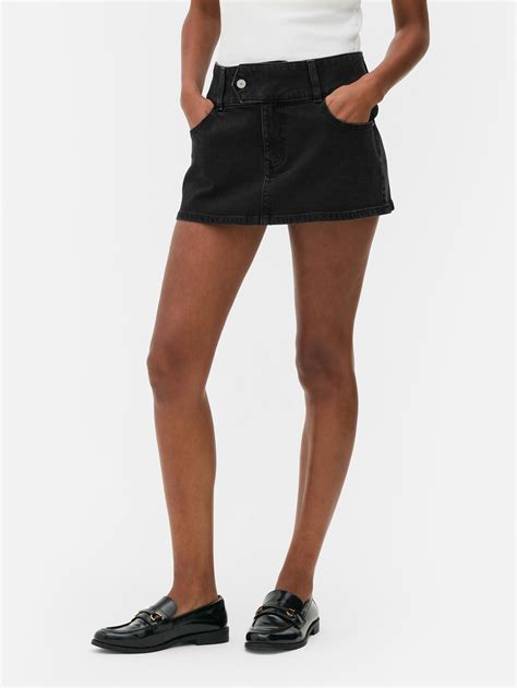 Womens Barely Black Denim Micro Mini Skirt | Primark