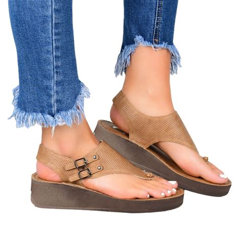 Hvyesh 2024 Wedges Shoes for Women Sandals with Arch Support