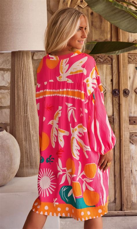 Petite Robe Isla Oversize Rose Lemon Paradise