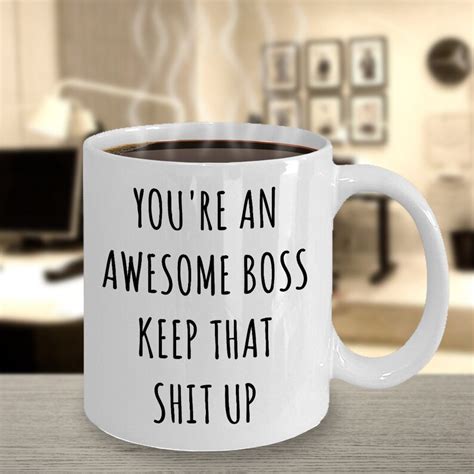 Best Boss Ever Mug Funny Boss Gifts You're an Awesome Keep | Etsy