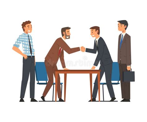 Business Negotiations, Businesmen Handshaking Making Business Deal ...