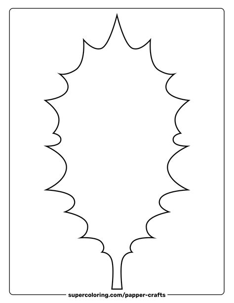 Holly Leaf Template | Free Printable Papercraft Templates
