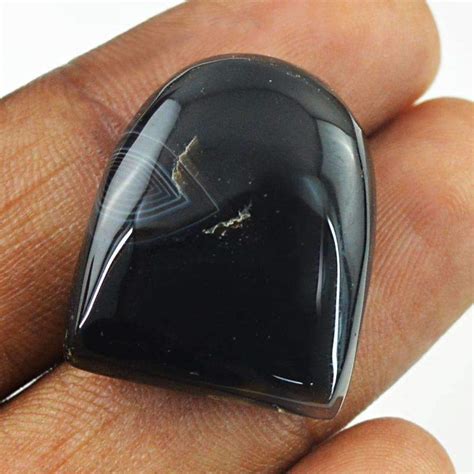 natural black onyx gemstone loose untreated