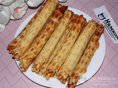 Ванильные вафельные трубочки с маком в электровафельнице рецепт ...