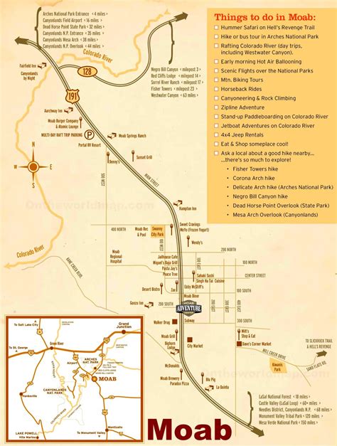 moab tourist attractions map ontheworldmapcom