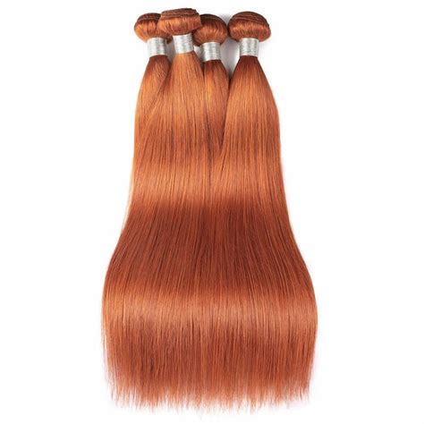 Affordable Colored Human Hair Bundles Orange Ginger Human Hair Remy ...