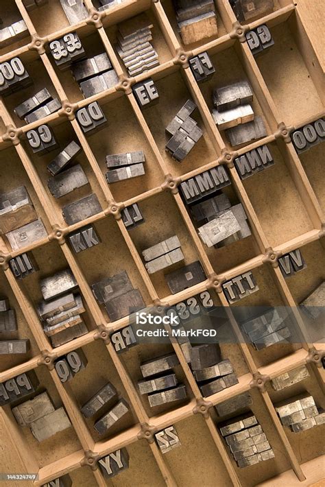letterpress type case stock photo  image  typescript