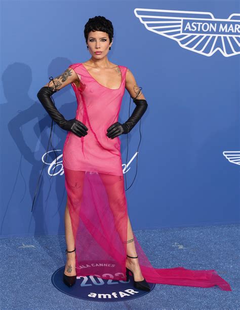 Halsey Is Giving Sheer Excellence in the Sexiest Pink Dress at Cannes