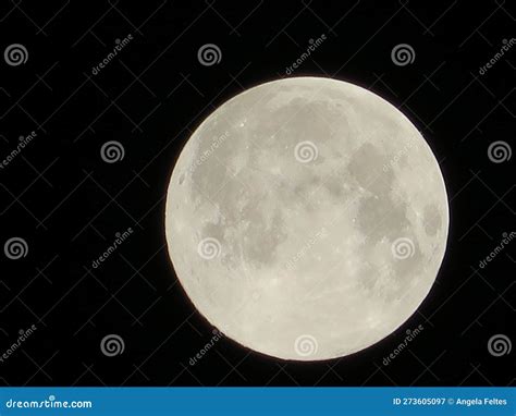 Glowing Full Moon Thru The Clouds Royalty-Free Stock Photography ...